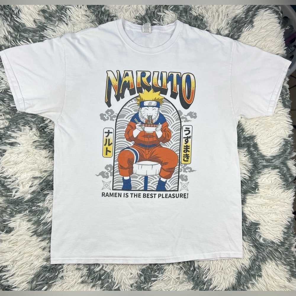 Naruto Men’s Multi-color T-shirt “Ramen Is The Best Pleasure” Size XL